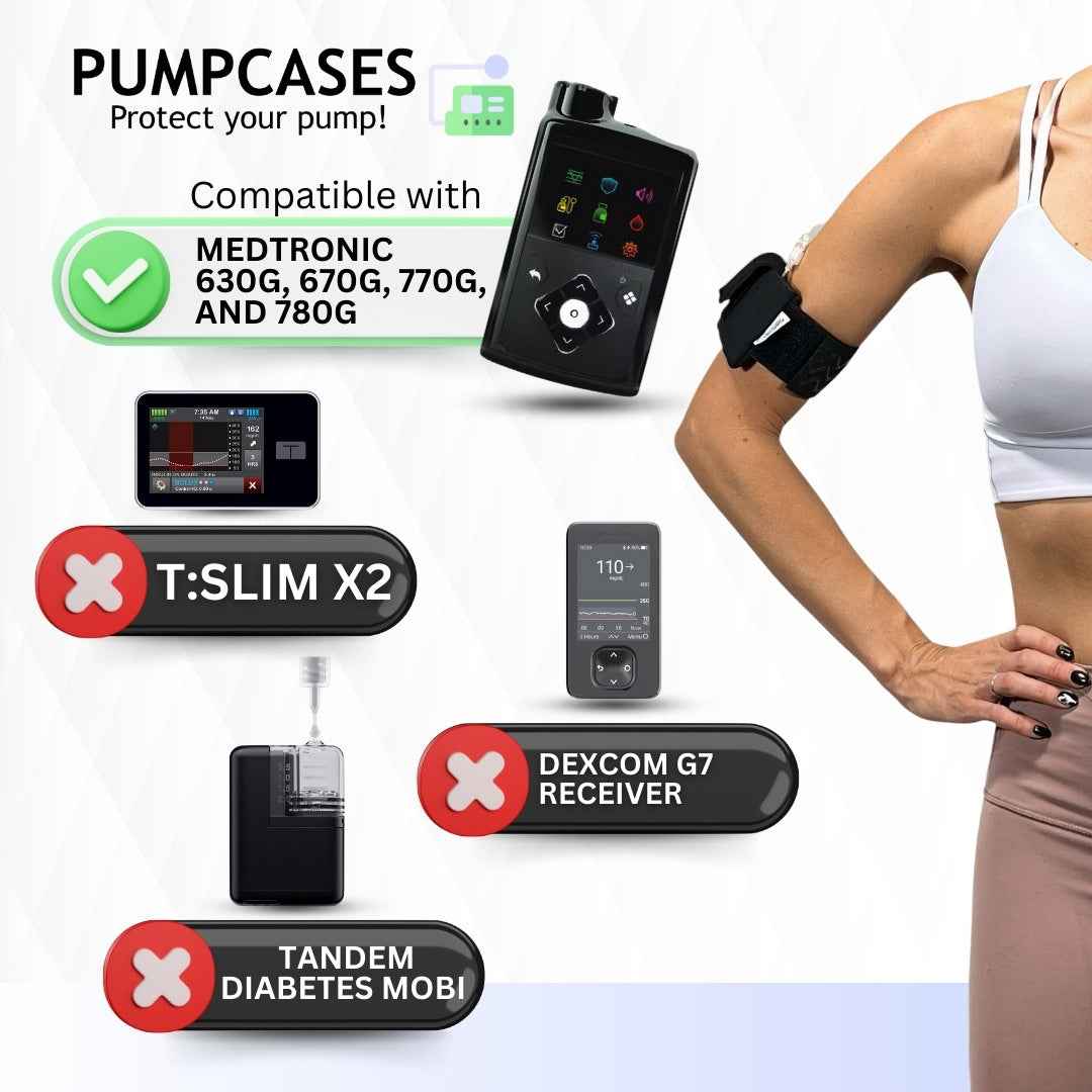 Pumpcases Medtronic 630G, 670G & 780G Adjustable Armband Insulin Pump Case