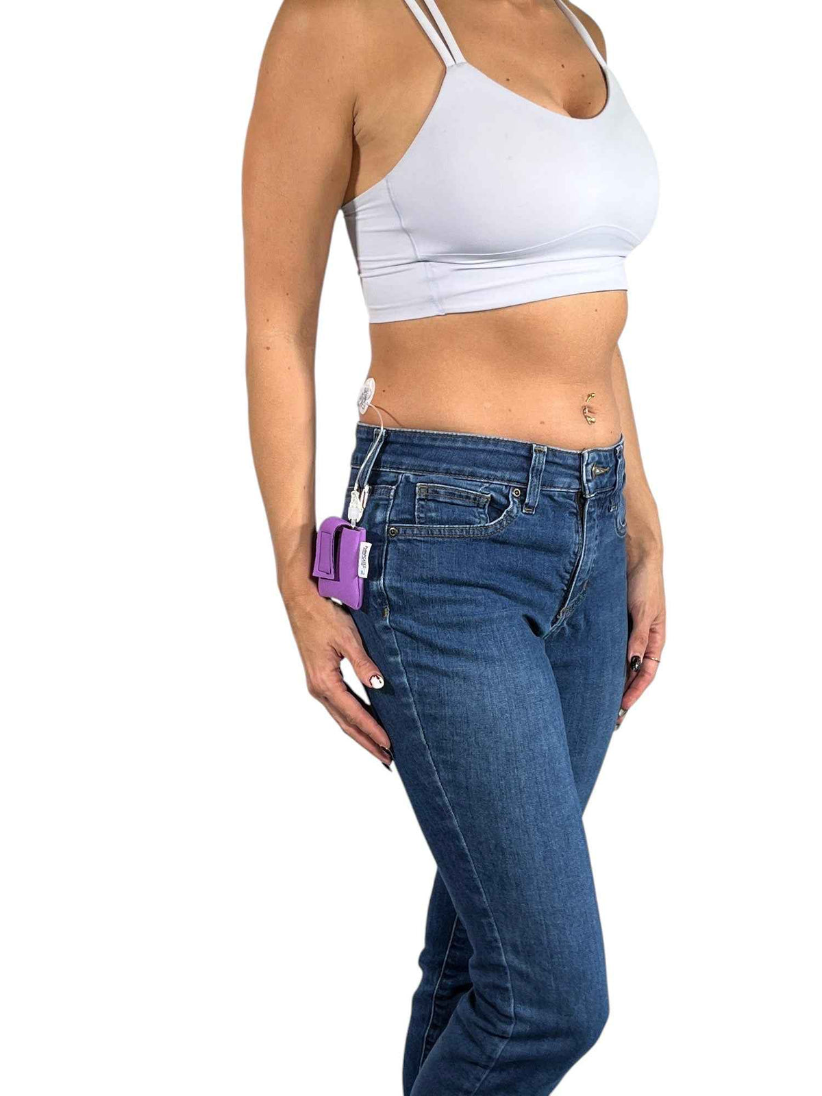 Lavender Pumpcases iLet Bionic Pancreas insulin pump case with NITE IZE S-BINER clip