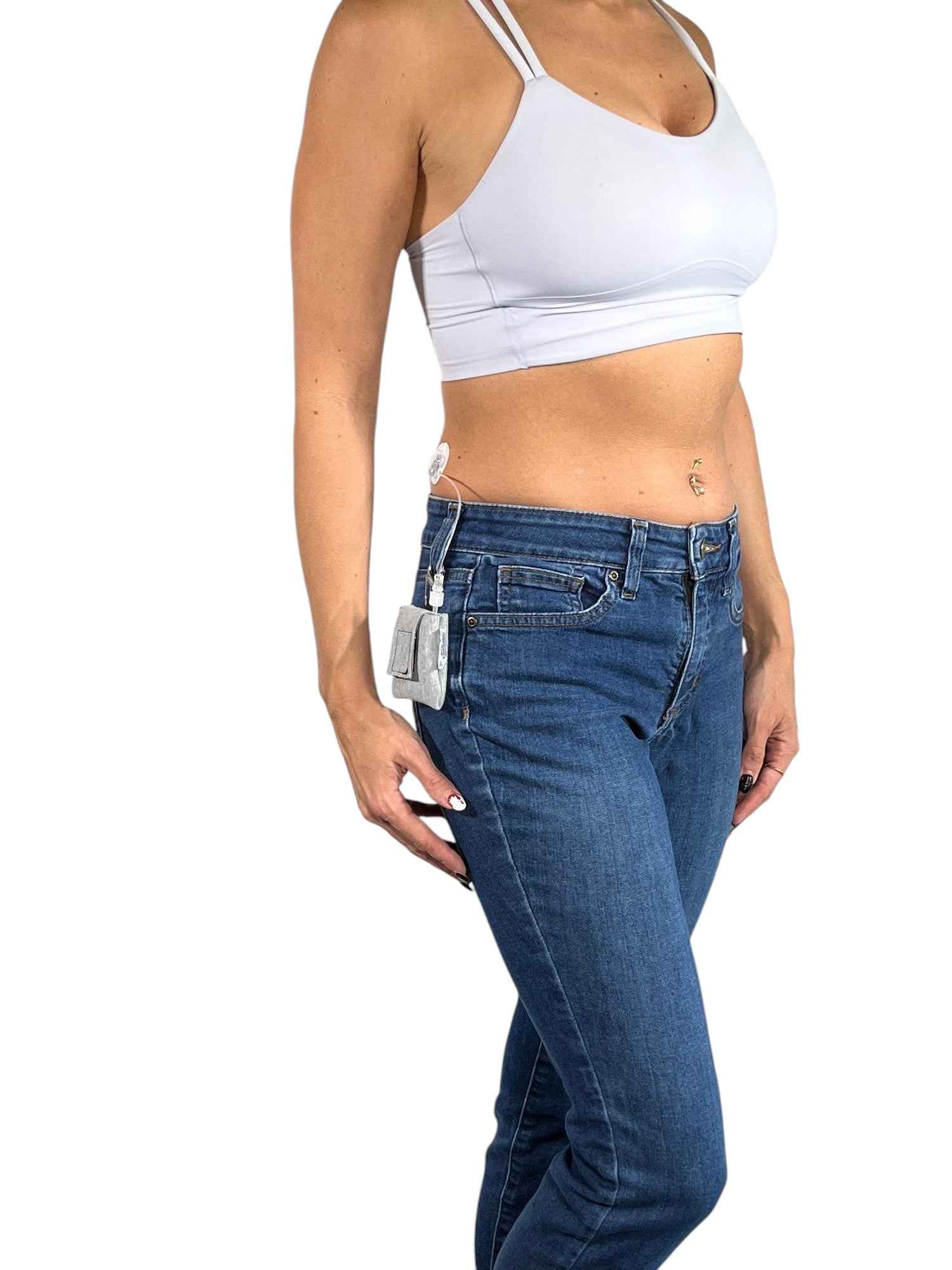 Pumpcases Mobi Compatible Heather Gray Insulin Pump Case with NITE IZE® S-BINER® Clip