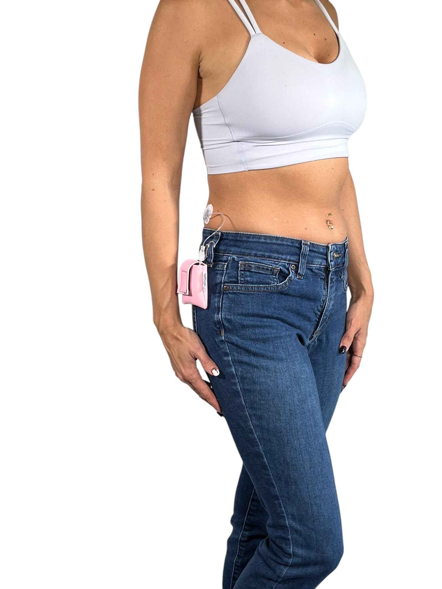 Pumpcases Mobi Compatible Rose Insulin Pump Case with NITE IZE® S-BINER® Clip